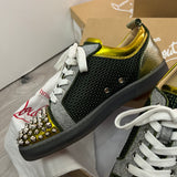 Authentic Christian Louboutin Multi mesh spikes sneakers 6UK 40 7US