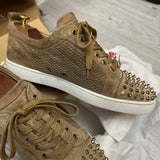 Authentic Christian Louboutin Kraft Beige Mesh Junior sneakers 9UK 43 10US