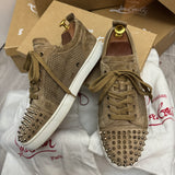 Authentic Christian Louboutin Kraft Beige Mesh Junior sneakers 9UK 43 10US