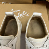 Authentic Christian Louboutin White Reflective Spikes Sneakers 10UK 44 11US