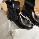 Authentic DIOR Dark Brown Sock Leather Boots 10UK 44EU 11US
