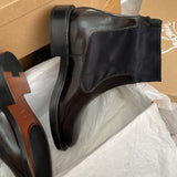 Authentic DIOR Dark Brown Sock Leather Boots 10UK 44EU 11US