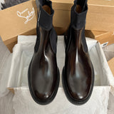Authentic DIOR Dark Brown Sock Leather Boots 10UK 44EU 11US
