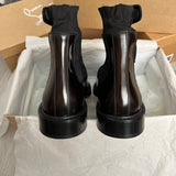 Authentic DIOR Dark Brown Sock Leather Boots 10UK 44EU 11US