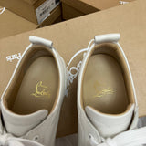 Authentic Christian Louboutin Off white leather sneakers 8UK 8 42