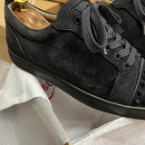 Authentic Christian Louboutin Grey Fusain Junior Spikes sneaker 8.5UK 42.5 9.5US