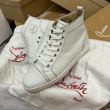 Authentic Christian Louboutin White Leather Sneakers 8.5UK 42.5 9.5US