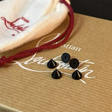 Original Christian Louboutin black studs spikes